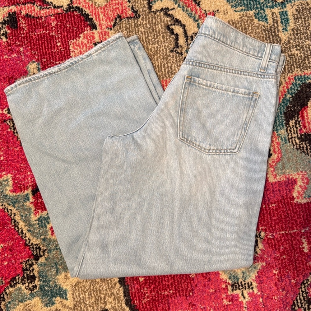 Old Nave Mid Rise Baggy Wide Leg Jeans 2